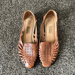 Vintage Leather Boho Flats